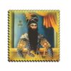 Naser al-Din Shah Qajar Houten Onderzetters 6-pack – Rijke Iraanse Kunst voor Thuis