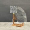 Funky Robot Bureaulamp – Gestreept Patroon Zwart