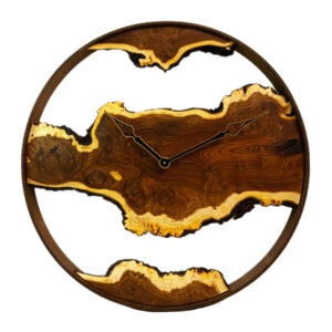 Ronde Houten Wandklok – Milieuvriendelijk Rustiek Design
