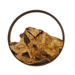 Ronde Houten Wandklok – Natuurlijke Huisdecoratie