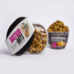 Gezouten & Geroosterde Gele Watermeloenpit Snack Akbar Rastgu Merk – 470 gr