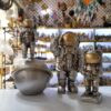 Set van 3 Zilveren Decoratieve Astronaut Beeldjes