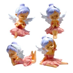 Baby Meisje Engel Polyester – Roze (Set van 4)