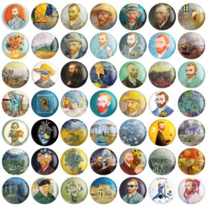 Set van 49 Vincent van Gogh Pinback Buttons – Kunst Collectie