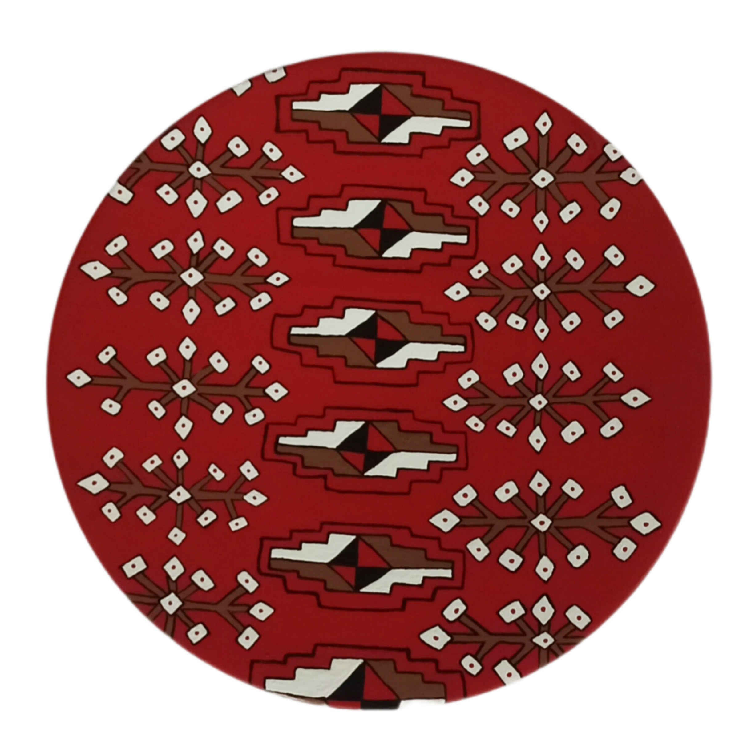 Set van 5 Aardewerk Borden – Geometrisch Perzisch Ontwerp