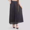 Zwarte Geplooide Rok met Stippen – Lurex