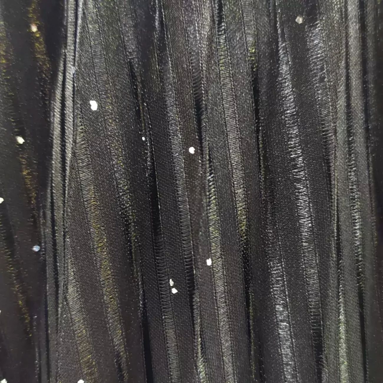 Zwarte Geplooide Rok met Stippen – Lurex