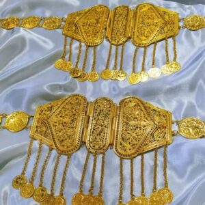 Gouden Koerdische Riem met Muntbedels – Traditioneel RVS