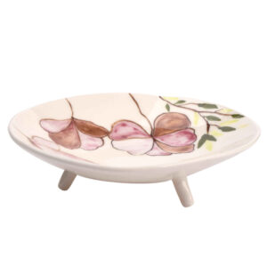 Keramisch Serviesbord – Driepoot met Bloemen