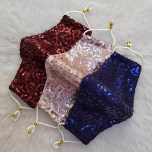 Dames Avondmasker – Elegant Pailletten Ontwerp in Verschillende Kleuren
