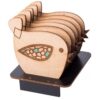 Milieuvriendelijke Houten Onderzetters in Vogeldesign 6-pack – Functionele & Boho Stijl