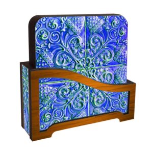 Houten Onderzetters met Oosterse Ontwerpen (Set van 6)