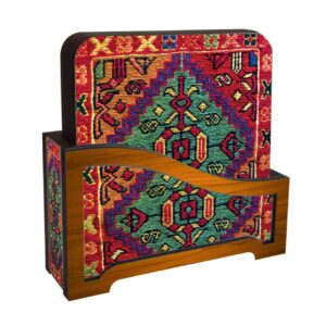 Houten Onderzetters met Tapijtmotief (6 Stuks)