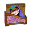 Traditionele Iraanse Khatoon Houten Onderzetters 6-pack – Vierkant Elegant Ontwerp