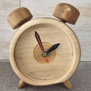 Minimalistische Ronde Houten Bureauklok