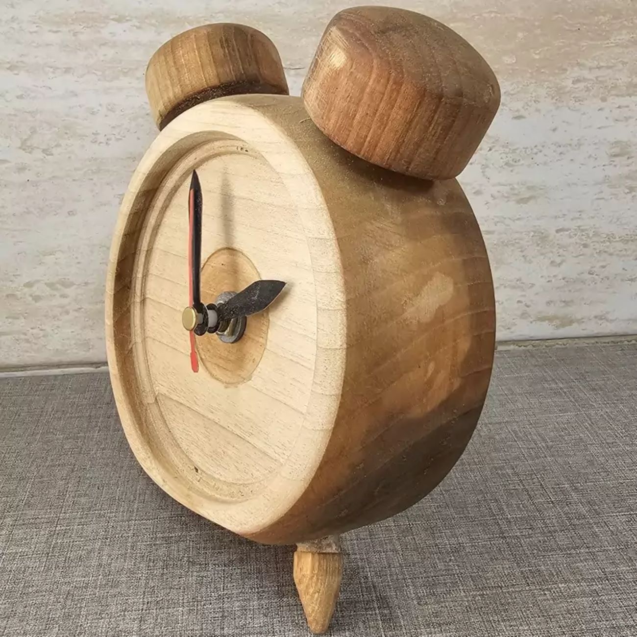 Minimalistische Ronde Houten Bureauklok