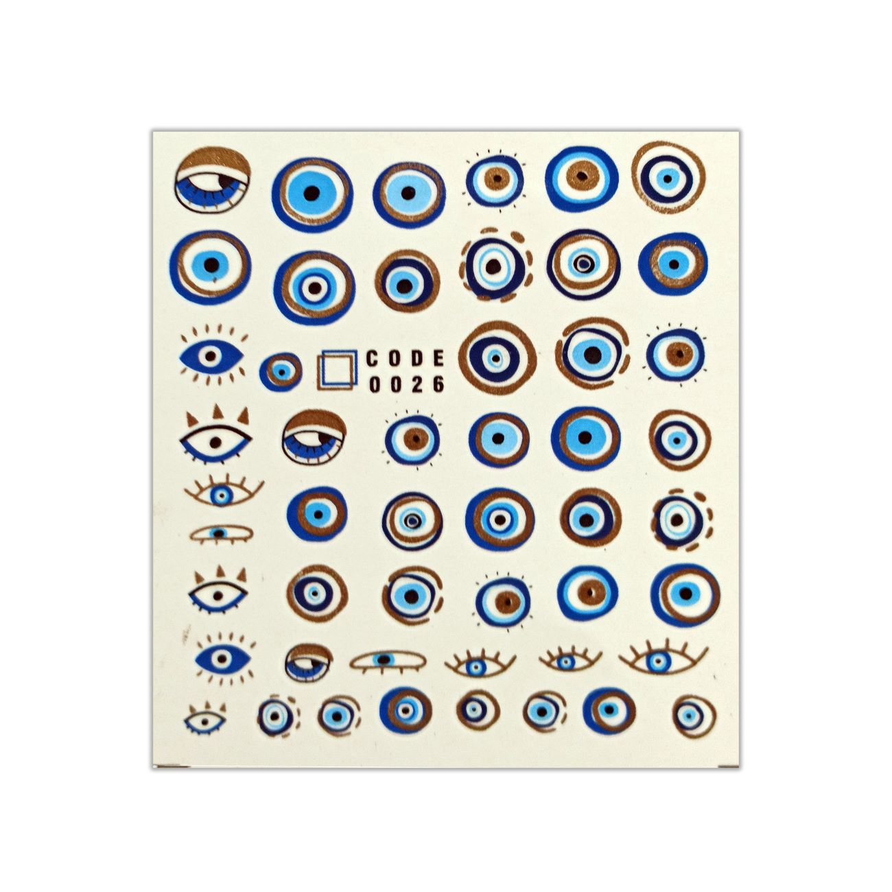 Stijlvolle Boze Oog Nagelstickers – Een Vleugje Mysterie en Geluk (3 stuks)