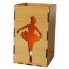 Houten Kandelaar Ballerinaontwerp