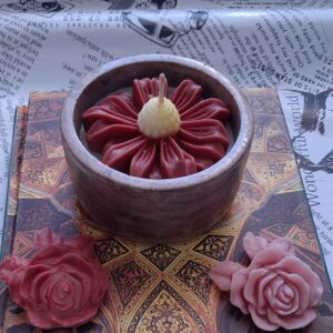 Aromatische Houten Pot Kaars – Margarita Bloem