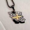 Zwarte en Gouden Faravahar Ketting – Perzisch Symbool