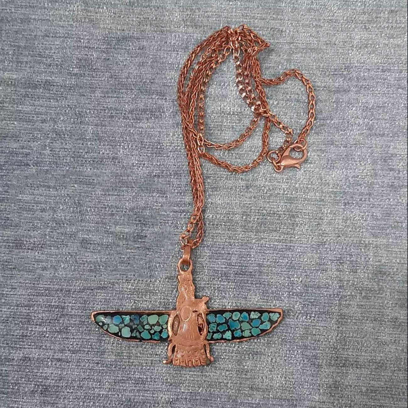 Faravahar Sieradenset in Koper & Turkoois – Armband en Ketting