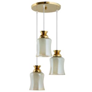 Chique Cluster Hanglamp met Heldere, Hoogwaardige Glazen Kappen