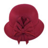 Klassieke Fedora hoed – Crimson rood vilt