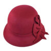 Klassieke Fedora hoed – Crimson rood vilt