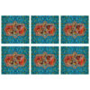 Klassieke Perzische miniatuur placemats – Set van 6