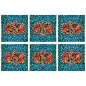 Klassieke Perzische miniatuur placemats – Set van 6