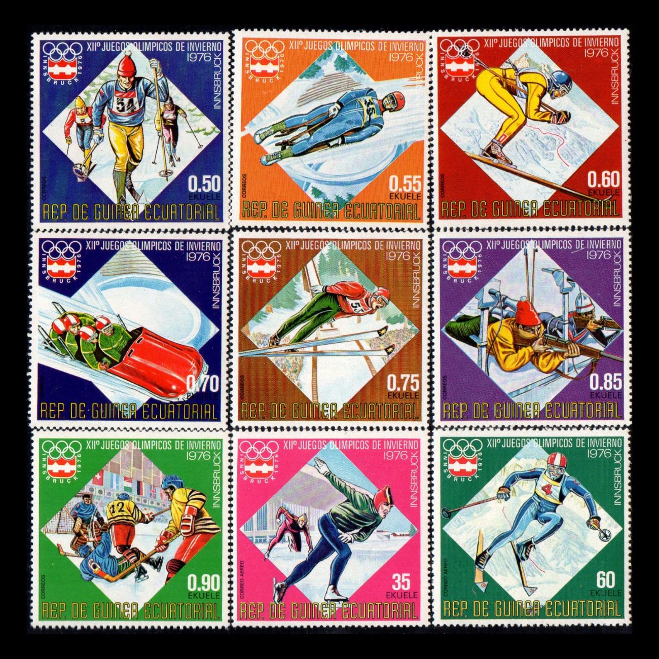 Herdenkingszegel Model van Oostenrijk, Set van 9 Stuks