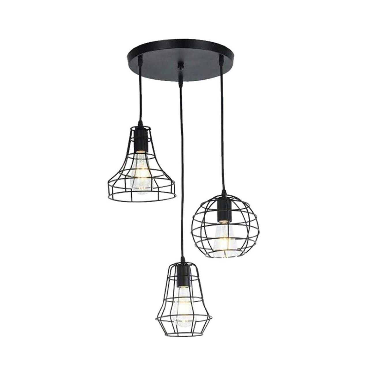 Hedendaagse Metaal Cluster Hanglamp – Elegant en Gedurfd