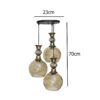 Olijfgroene kristallen cluster hanglamp – Ronde vorm