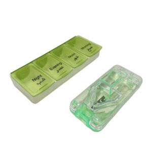 Dagelijkse Pillendoos met Pillensnijder & Farsi Labels | Reisvriendelijk (Set van 3)