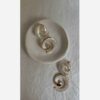 Minakari Ronde Hanger Oorbellen – Wit Emaille