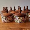 Decoratieve Keramische Suikerpot met Houten Deksel voor Klassiek Huisdecor