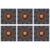Decoratieve Geometrische Bloemen Tafelmat – Een Mix van Stijl & Traditie (Set van 6)