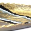 Elegante gouden keramische wandkandelaar bladontwerp
