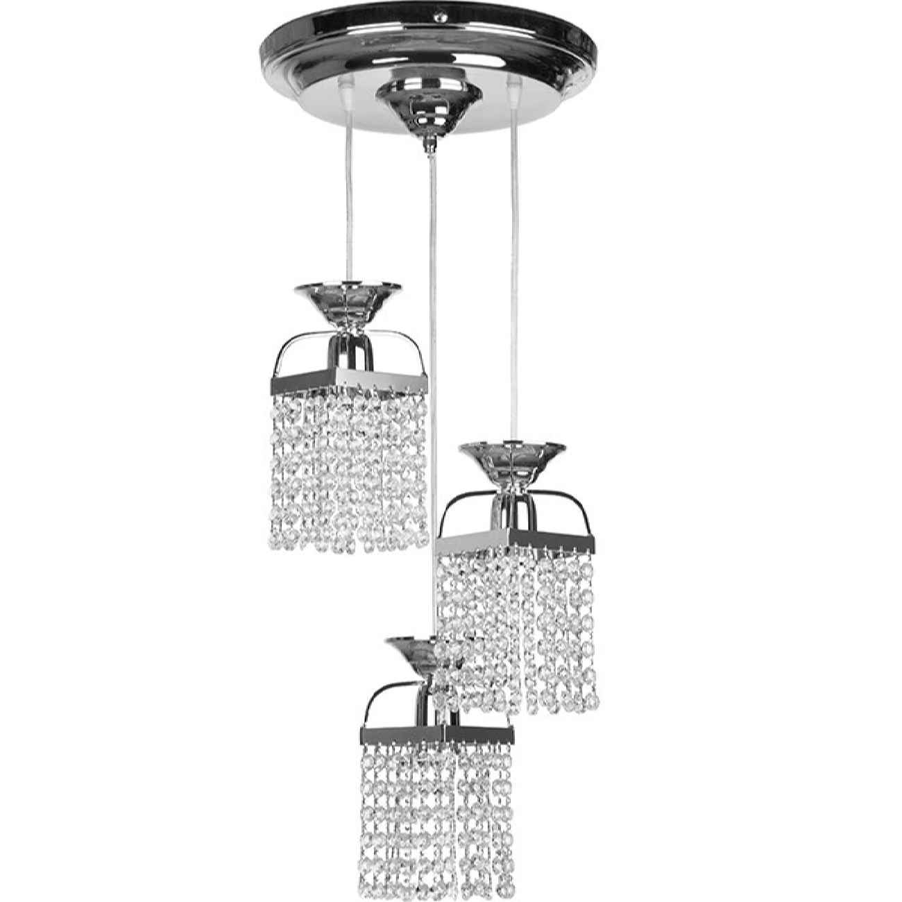 Elegante kristallen cluster hanglamp metaal