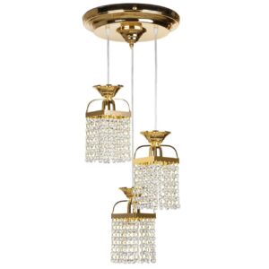 Elegante kristallen cluster hanglamp metaal