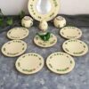 Elegante Haft Seen set met vogel- en bloemmotief set van 12