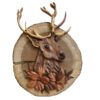 Elegante handgemaakte houtmozaïek kunst van een hert