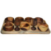 Elegante houten Haft Seen set modern set van 10