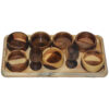 Elegante houten Haft Seen set modern set van 10