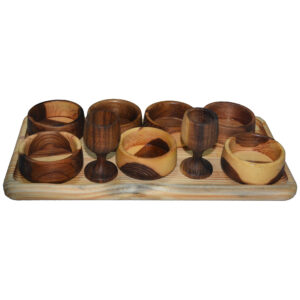 Elegante houten Haft Seen set modern set van 10