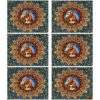 Perzische Miniatuurkunst Placemats – Groen (Set van 6)