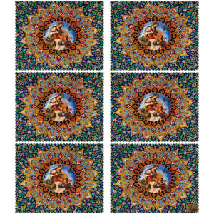 Perzische Miniatuurkunst Placemats – Groen (Set van 6)