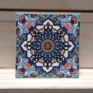 Perzische Keramische Tegels – Blauwe Bloemen (25 Stuks)