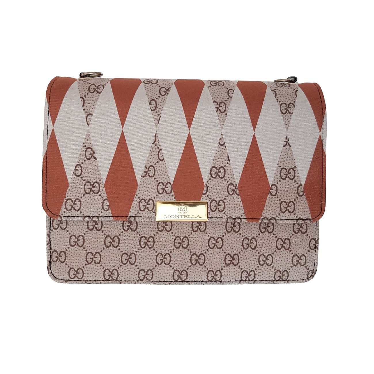 Crème Schoudertas met Ketting & Bijpassende Sjaal
