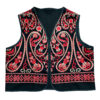 Geborduurd Vest met Rode Bloemen voor Vrouwen